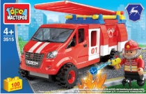 ГАЗ конструктор "Город мастеров" пожарная газель, 100дет. 3515-KK ГАЗ конструктор "Город мастеров" пожарная газель, 100дет. 3515-KK